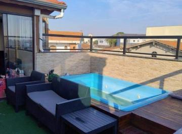 Apartamento · 88m² · 2 Quartos · 1 Vaga · Cobertura mobiliada com 2 quartos em Santo André (Do Estádio) – 88 m² internos- Porteira fechada