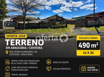 Terreno · 490m² · Terreno em Araucária / Costeira 