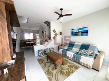 Casa · 80m² · 2 Quartos · 1 Vaga · Seu Paraíso Mobiliado a 350 Metros da Praia no Massaguaçu: Sobrado em Condomínio com Lazer!