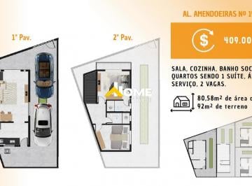 Casa · 74m² · 2 Quartos · 2 Vagas · Casa à venda, 2 quartos, 2 vagas, Masterville - Sarzedo/MG