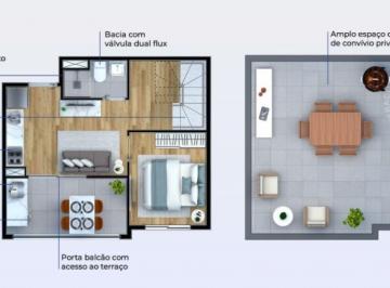 Apartamento · 55m² · 1 Quarto · Duplex Jaçana