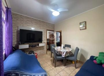 Apartamento · 66m² · 2 Quartos · Apartamento Térreo à Venda na Ponta da Praia, Santos – 2 Quartos com Quintal, Vaga para Moto e Bicic