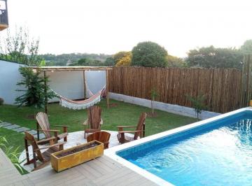 Foto 01 · Casa nova térrea no Condomínio Palavra da Vida em Atibaia SP,  com 5 dormitórios, piscina,  área gou