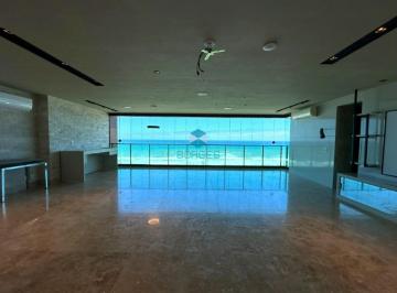 Living integrado à varanda | Borges Realty · Apartamento 235m² à venda no D'Azur Jaguaribe - 3 suítes, varanda gourmet, 4 vagas, lazer completo e