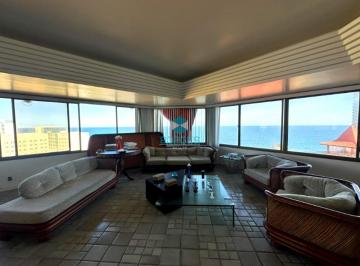 Sala com vista para o mar | Borges Realty · Cobertura 785m² à venda - 4 suítes, piscina, 6 vagas, vista mar panorâmica, Rio Vermelho