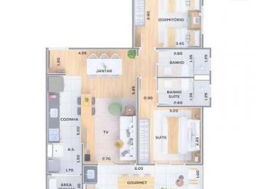 26230eb8814ca8f31e00cba576f8a7043f9d1ddc · Apartamento com 2 dormitórios à venda, 75 m² por R$ 430.000,00 - Jardim das Nações - Taubaté/SP