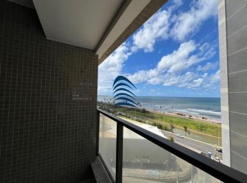 Foto 01 · Apartamento em Jaguaribe, condomínio Ocean House, 45m², 1 Quarto e Sala, Varanda com Vista para o Ma