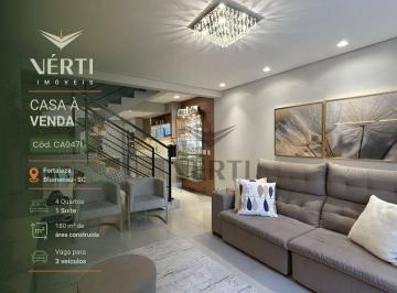c210b2694670eee72b76fa7bc751463f36d810f5 · Casa com 4 dormitórios à venda, 180 m² - Fortaleza - Blumenau/SC