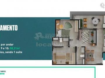 Apartamento · 58m² · 2 Quartos · 1 Vaga · Apartamento Padrão em São José do Rio Preto