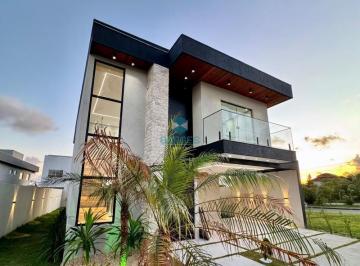 Fachada moderna | Borges Realty · Casa 4 quartos à venda no Terras Alphaville Camaçari - 184m² área construída, 3 suítes, terreno 279