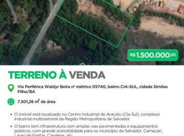 Foto 01 · Terreno, Cia-sul, Simões Filho, BA
