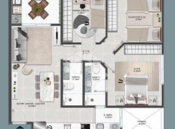 Apartamento · 76m² · 3 Quartos · 2 Vagas · Apartamento 3 dormitórios em Abraão, Florianópolis-SC