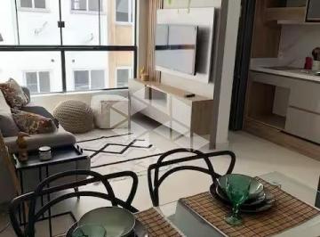 Apartamento · 54m² · 2 Quartos · 1 Vaga · Apartamento de 2 dormitórios, 1 suíte, sacada integrada, churrasqueira, box, Navegantes, Capão da