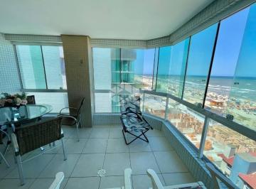 Apartamento · 130m² · 3 Quartos · 1 Vaga · Apartamento 03 dormitórios, 01 suíte, 01 box, mobiliado e decorado, com vista para o mar, no Bairro 