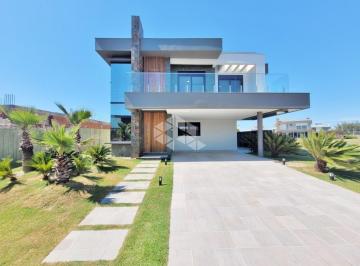 Casa · 300m² · 5 Quartos · 4 Vagas · Sobrado Beira-Lago no Condomínio Celebration, Xangri-Lá - 5 Suítes, Elevador e Piscina Privativa