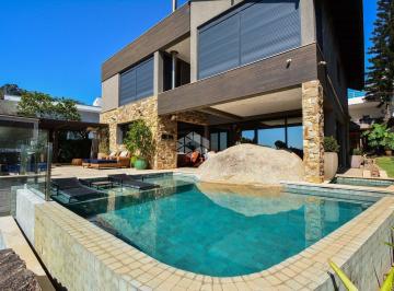 Casa · 435m² · 4 Quartos · 5 Vagas · CASA 4 SUÍTES NO CACUPÉ FLORIANÓPOLIS COM PISCINA VISTA PARA O MAR E 5 VAGAS DE GARAGEM