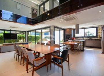 Casa · 435m² · 4 Quartos · 5 Vagas · CASA 4 SUÍTES NO CACUPÉ FLORIANÓPOLIS COM PISCINA VISTA PARA O MAR E 5 VAGAS DE GARAGEM
