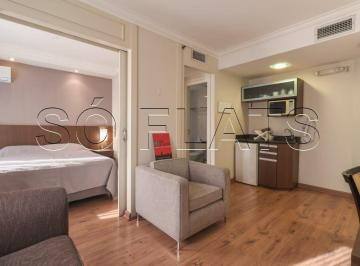 Apartamento · 30m² · 1 Quarto · 1 Vaga · Flat disponível para locação na Vila Olímpia contendo 30m², 1 dormitório e 1 vaga de garagem.