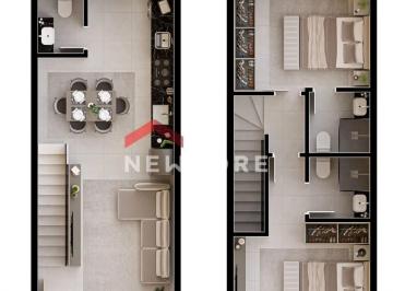 Casa · 67m² · 2 Quartos · 1 Vaga · Casa de condomínio em  Rua Aracaju - Saguaçu - Joinville/SC