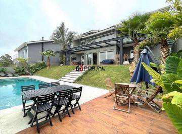 Casa · 463m² · 4 Quartos · 6 Vagas · Condomínio Parque das Artes - LINDA e MODERNA! 4 suítes, piscina, salão festas!