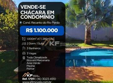 Casa · 285m² · 2 Quartos · 3 Vagas · Casa à venda - 2 Quartos sendo 1 Suíte - Condomínio Recanto do Rio Pardo - Jardinópolis / SP