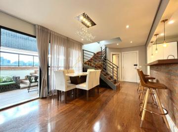 Living · Cobertura Duplex | Chácara Santo Antônio | 181m² | Piscina | Varanda Gourmet | 3 Vagas de Garagem