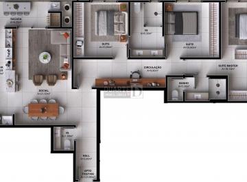 Apartamento · 123m² · 3 Quartos · 2 Vagas · Apartamento 3 suítes na Pedra Branca no New York Residence