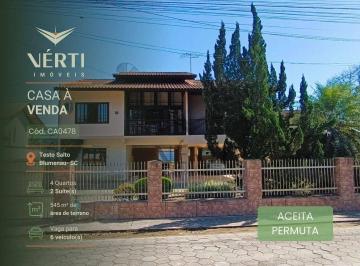 aa744ae0084358599eae130d0c7cd1ce0b98da1e · Casa com 4 dormitórios à venda, 384 m² por R$ 1.000.000,00 - Testo Salto - Blumenau/SC