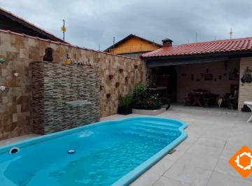 Casa · 150m² · 2 Quartos · 2 Vagas · SOBRADO 2 SUÍTES PISCINA E ÁREA GOURMET LADO PRAIA ITANHAÉM SP