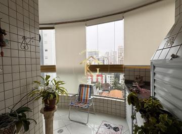 Apartamento · 60m² · 1 Quarto · 1 Vaga · Apartamento TUPI Praia Grande 1 dormitório vista mar com sacada
