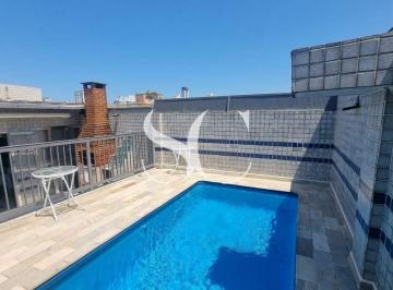 Apartamento · 189m² · 2 Quartos · 1 Vaga · Vende-se cobertura duplex em Santos, no Embaré, 2 dorms com piscina, e solarium 