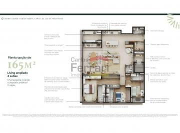 Apartamento · 165m² · 3 Quartos · 2 Vagas · Apto Bioma Cidade Center Norte , 3 suítes, living ampliado, varanda gourmet , depósito e 2 vagas.