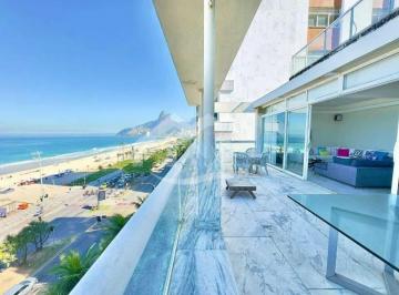Apartamento · 212m² · 4 Quartos · 1 Vaga · Cobertura Linear Espetacular na Vieira Souto Ipanema , Frente Mar , Pronta para