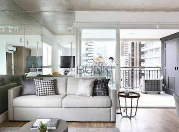 Sala · Apartamento com 1 dormitório para alugar, 64 m² por R$ 6.537,00/mês - Brooklin - São Paulo/SP
