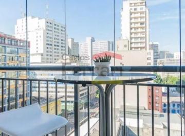 Apartamento · 26m² · 1 Quarto · Studio com Sacada todo mobilado à Venda- Centro Sao Paulo