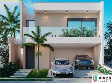 Casa · 258m² · 3 Quartos · 4 Vagas · CASA NOVA DE ALTO PADRÃO NO CONDOMÍNIO CAMPOS DE MEDEIROS!