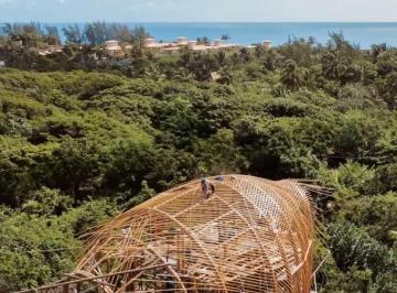 Casa · 550m² · 2 Quartos · 3 Vagas · Casa de bambu com vista para o mar - projeto exclusivo - biodesign