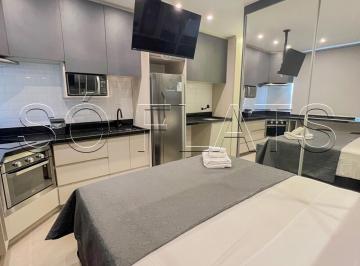 Apartamento · 28m² · 1 Quarto · Studio Apamas, flat disponível para locação contendo 28m² e 01 dormitório, localizado em Moema.
