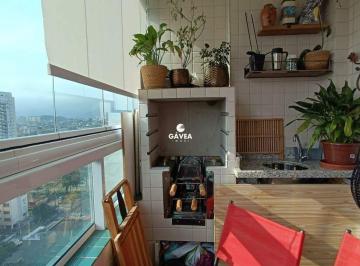 sacada gourmet · Apartamento à venda no Itararé em São Vicente.
