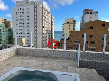 5b68bec2cdcdca9a6d2662037b16a883120378c6 · Cobertura à venda, 178 m² por R$ 1.800.000,00 - Aparecida - Santos/SP
