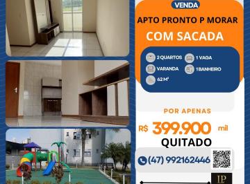 Apartamento de 2 quartos, Itapema · APTO PRONTO–Itapema/SC –QUITADO-700m da praia-10°andar- C/ ELEVADOR e VARANDA