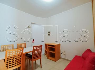 Apartamento · 32m² · 1 Quarto · 1 Vaga · Flat mobiliado no centro com serviços inclusos e estrutura completa ideal para moradia prática.