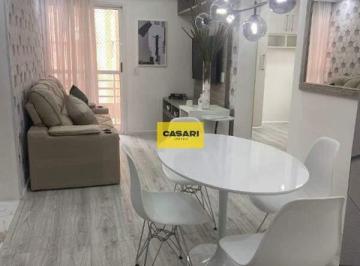 Apartamento · 54m² · 3 Quartos · 1 Vaga · Apartamento Mobiliado e Decorado à Venda em Santo André – Bairro Casa Branca