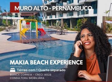 Apartamento de 1 quarto, Ipojuca · Apartamento à venda em Muro Alto | Apartamento térreo | Frente piscina principal