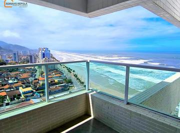 Apartamento de 2 quartos, Mongaguá · Apartamento já com piso em todos os ambientes - varanda gourmet vista mar 