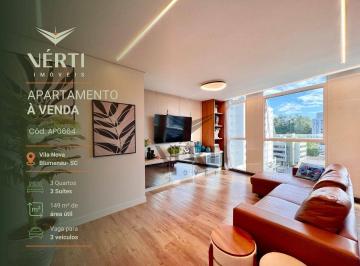 6bb0e74b3951dafab1f6365977af78c1c62786d4 · Apartamento com 3 suítes à venda, 149 m² - Vila Nova - Blumenau/SC