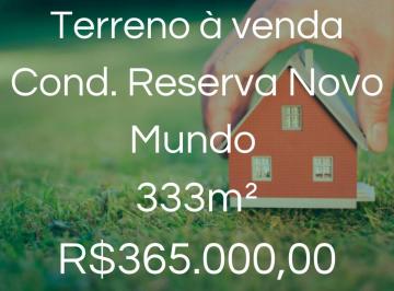 Terreno · 333m² · Terreno à venda, Condomínio Reserva Novo Mundo - Uberlândia/MG