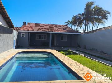 Casa · 100m² · 2 Quartos · 5 Vagas · CASA 2 QUARTOS PISCINA E CHURRASQUEIRA 200M MAR ITANHAÉM SP