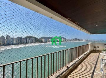 Varanda · Apartamento frente mar com 2 quartos (1 suíte), 2 vagas para aluguel em Jardim Astúrias, Guarujá