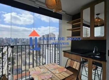 Foto 01 · Studio para locação no Campo Belo, São Paulo-SP: 1 quarto, 1 sala, 1 banheiro, 1 vaga de garagem! Al